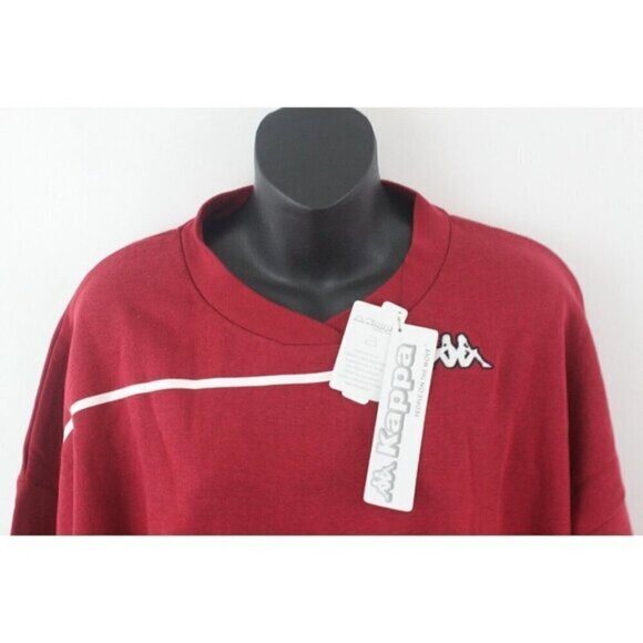 Kappa Womens Sweater Cassis Authentic Sweatshirt Omini Logo Red Size L - Picture 6 of 14